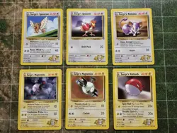 LP/NM 6 cards Gym Heroes/Gym Challenge Pokemon TCG Card Lot Lt Surge Vintage - Image 1