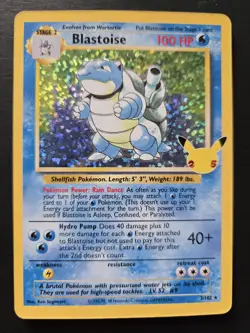 Blastoise 2/102 Celebrations Textured Holo Pokemon Card Near Mint Condition - Image 1