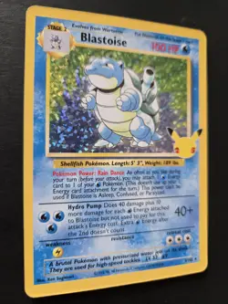 Blastoise 2/102 Celebrations Textured Holo Pokemon Card Near Mint Condition - Image 4