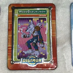 Lot Of 6 vintage 2000 Taco Bell Toy Metal Tin Collectible Digimon Trading Cards - Image 4