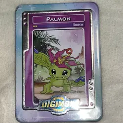 Lot Of 6 vintage 2000 Taco Bell Toy Metal Tin Collectible Digimon Trading Cards - Image 5