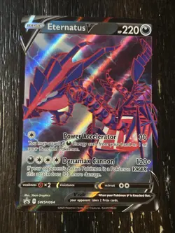 Eternatus V Sword and Sheild NM Foil Promo Rare Pokemon Card - Image 1
