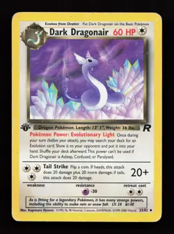 Dark Dragonair 33/82 1st Edition Team Rocket Non Holo Pokemon Card - Image 1
