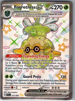 Forretress EX 212/091 Full Art - Paldean Fates - Pokemon Card - NM - Image 1