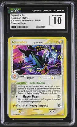 CGC 10 Gyarados EX Holon Phantoms 8/110 Reverse Holo STAMPED Pokemon Card - Image 1