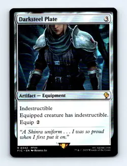 #342 2025 Final Fantasy Commander Darksteel Plate Rare - Image 1