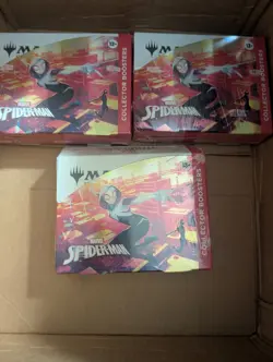 3 Magic the Gathering Spider-Man Collector Booster Boxes In Hand! - Image 2