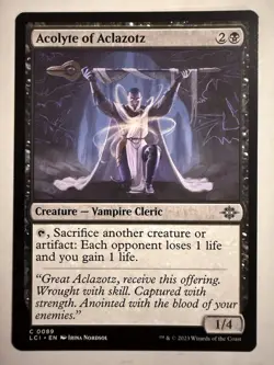 x1 Acolyte of Aclazotz LCI MTG 89 COMMON M/NM 1x - Image 1