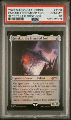 2023 MTG SECRET LAIR DROP FOIL #1160 EMRAKUL, THE PROMISED END PSA 10 - Image 1