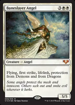 MTG Baneslayer Angel - Foil, Light Play, English From the Vault: Angels - Image 1