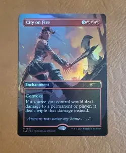 NM Rainbow Foil City on Fire SLD #1803 Secret Lair Karlach's Rage - Image 1