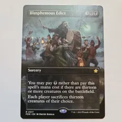 Magic the Gathering - Blasphemous Edict (Borderless) - Foundations - NM - Image 1
