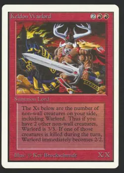 ***Unlimited Keldon Warlord*** MTG Unlimited Kid Icarus - Image 1