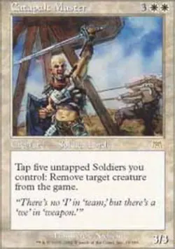 Heavy Play, English MTG Regular Catapult Master Onslaught Magic the Gathering - Image 1
