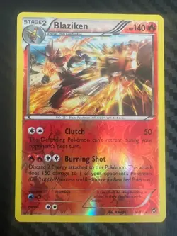 Pokemon TCG Furious Fists 14/111 Blaziken Reverse Holo Rare LP - Image 1