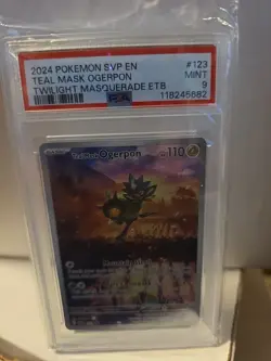 POKEMON TEAL MASK OGERPON #123 PSA 9 - Image 1