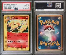 2002 Pokemon Japanese Wind From The Sea Unlimited Ninetales #023 Holo PSA 10 - Image 3