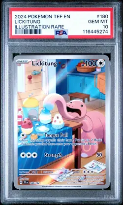 2024 POKEMON TEF EN-TEMPORAL FORCES ILLUSTRATION RARE #180 LICKITUNG PSA 10 - Image 1