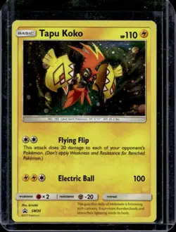 2016-19 Pokemon SM Black Star Promos Tapu Koko #SM30 - Image 1