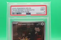 2025 POKEMON DRI EN-DESTINED RIVALS ILLUSTRATION RARE TEAM ROCKET'S MEOWTH PSA 9 - Image 2