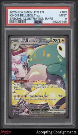 2025 Pokemon Scarlet & Violet Journey Together 183 Iono's Bellibolt ex SIR PSA 9 - Image 1