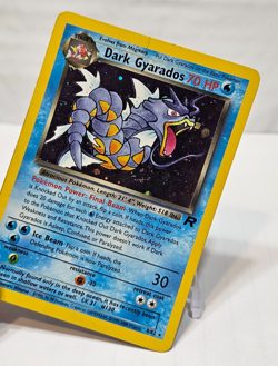 Dark Gyarados 8/82 Holo Rare Unlimited Team Rocket SWIRL Pokemon 7628 - Image 4