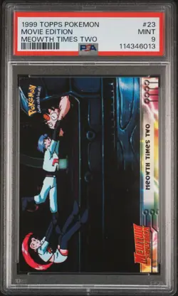 1999 TOPPS POKEMON THE MOVIE EDT MEOWTH TIMES TWO #23 MOVIE EDITION PSA 9 - Image 1