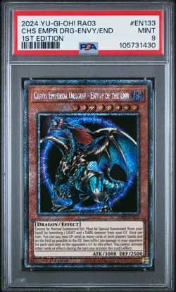 2024 YU-GI-OH! 1ST EDITION #EN133 CHAOS EMPEROR DRAGON - ENVOY OF THE END PSA 9 - Image 1