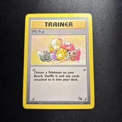 Pokemon Trainer Card Mr. Fuji, Fossil, Regular Card 58/62 - Image 1