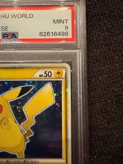 2010 Pikachu World Promo Japanese Holo Card PSA 9 Mint - Image 4