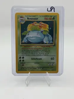 Pokemon TCG Venusaur Base Set Holo Unlimited Rare Card 15/102 LP Condition - Image 1