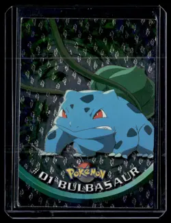 BULBASAUR #01, Series 1 - 2000, Topps TV Animation Edition Chrome Pokemon Card - Image 1