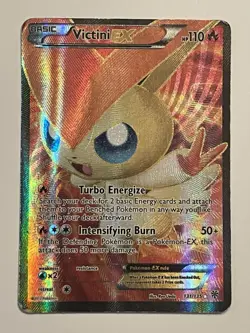 Victini EX (131 Full Art) 131/135 Plasma Storm Ultra Rare Holo Pokemon Card HP - Image 1