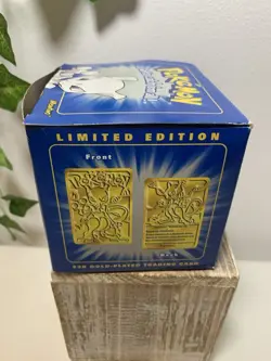 NIB 1999 23K Gold Plated MEWTWO Trading Card Nintendo Pokemon | Sealed Note*** - Image 5