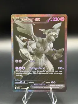 Pokemon Black Bolt Zekrom EX TCG Card 172/86 - Image 1