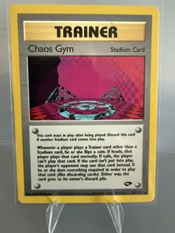 Pokemon TCG: 1995 Chaos Gym (Trainer card) 102/132 Gym Challenge Regular - LP - Image 1