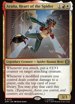 Arana, Heart of the Spider - 123 - Marvel's Spider-Man- Near Mint - MTG - Image 1