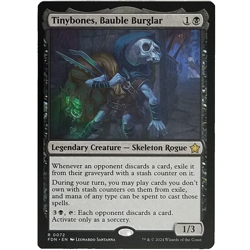 x1 Tinybones, Bauble Burglar FDN MTG M/NM Rare Black Legendary Creature Skelton - Image 1