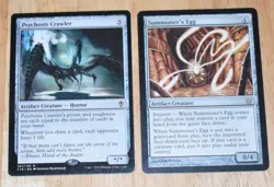 MTG 2x Rare Artifact Summoner's Egg & Psychosis Crawler - Image 1