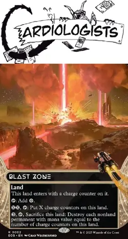 Blast Zone 0002 FOIL | MTG | Stellar Sights | Land | Rare | NM - Image 1