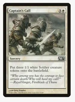 4x Captain's Call | M13 | MTG Playset | Pauper EDH Soldier Token | Go-Wide | LP - Image 1