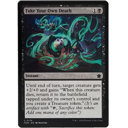 x1 Fake Your Own Death FDN MTG M/NM Common Black Instant Foundations TCG CCG - Image 1