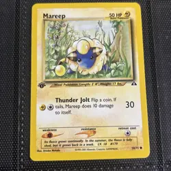 1st Edition Mareep 58/75 Neo Discovery Pokemon Card Vintage - Image 1