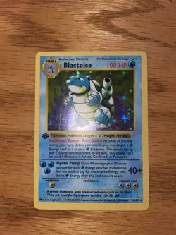 Blastoise 1st Edition Holo Rare Base Set 1999 Pokemon Card 2/102 - Image 2
