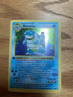 Blastoise 1st Edition Holo Rare Base Set 1999 Pokemon Card 2/102 - Image 3