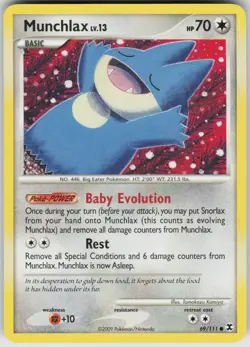 Pokemon Munchlax (69) 69/111 Rising Rivals Common NM - Image 1