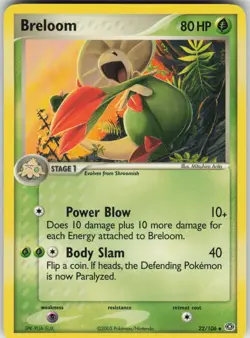Pokemon Breloom 22/106 Emerald Uncommon NM - Image 1