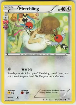 Pokemon Fletchling RC25/RC32 Generations: Radiant Collection Common NM - Image 1