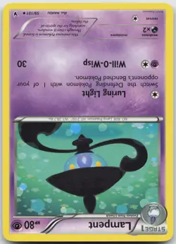 Pokemon Lampent 59/101 Noble Victories Uncommon NM - Image 1