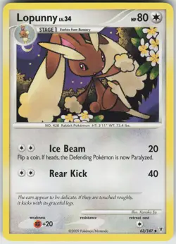 Pokemon Lopunny 63 Supreme Victors Uncommon NM - Image 1